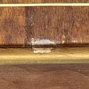 Art Deco dresser or bar, various veneers, bronze and ironwork, ca 1930-1940