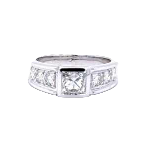 Prinsessenring, diamanten en witgoud