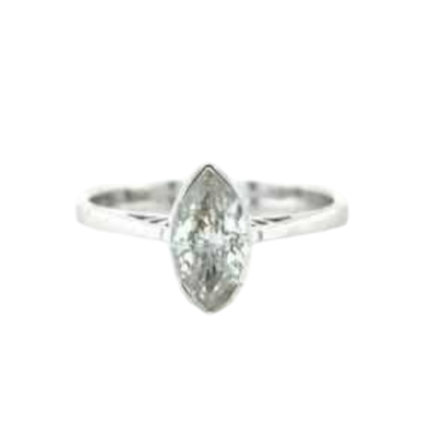 Marquise ring in witgoud