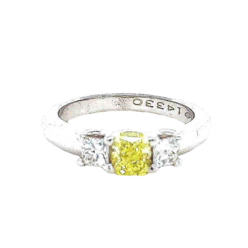 Bague trilogie en or blanc 18ct et diamants