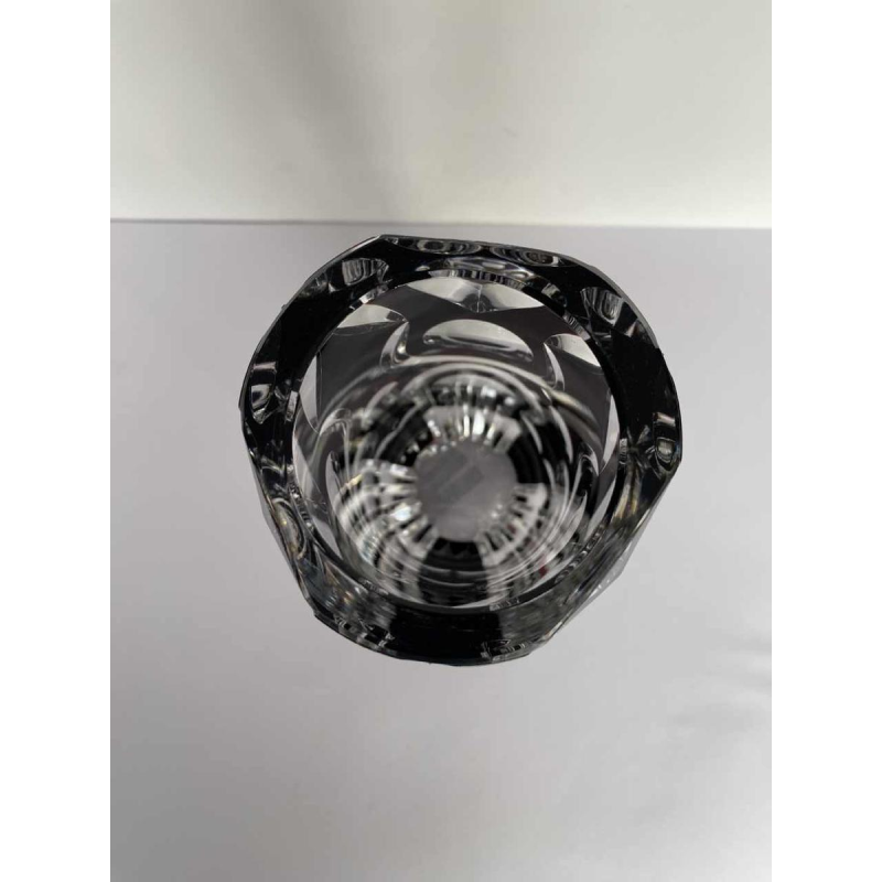 Val Saint Lambert, vase Art Déco en cristal doublé prune, numéroté et signé, 1925