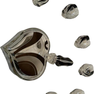 Rare ensemble carafe et 6 verres de Karel Palda en forme de cur