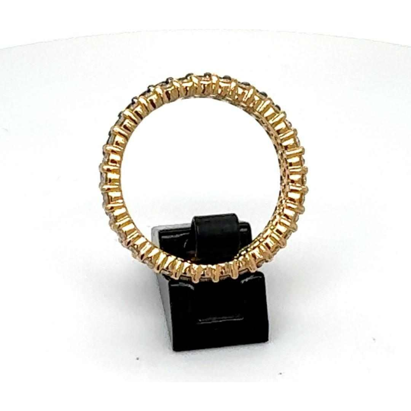 Three-coloured wedding ring 18Kt pink gold & diamonds