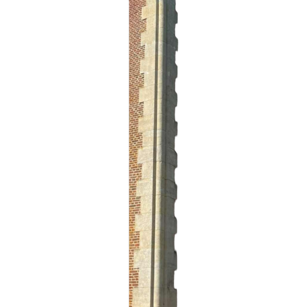 Stenen kolom, hoeksteunen, kalkstenen quoins, 19e eeuw