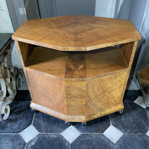 DE COENE FRERES, Modernist furniture / Bar / Table / Cabinet, Walnut burl, 1925