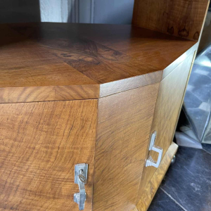 DE COENE FRERES, Modernist furniture / Bar / Table / Cabinet, Walnut burl, 1925