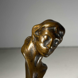 Oscar Évariste Berchmans, sceau / cachet / sculpture Art Nouveau en bronze, ca 1900