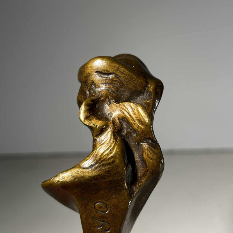 Oscar Évariste Berchmans, sceau / cachet / sculpture Art Nouveau en bronze, ca 1900