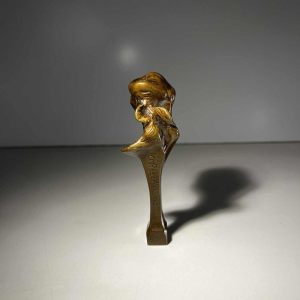 Oscar Évariste Berchmans, Art Nouveau bronzen zegel/stempel/sculptuur, ca 1900