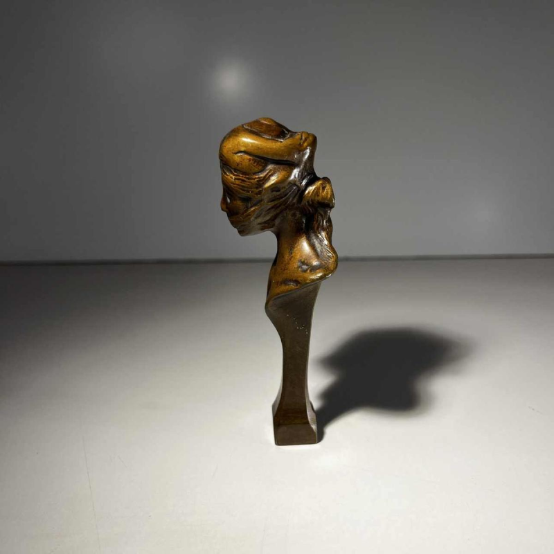 Oscar Évariste Berchmans, sceau / cachet / sculpture Art Nouveau en bronze, ca 1900
