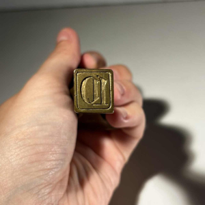 Oscar Évariste Berchmans, Art Nouveau bronzen zegel/stempel/sculptuur, ca 1900