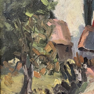 Marie LAMBREXHE - Landscape - oil painting on canvas, 20th century