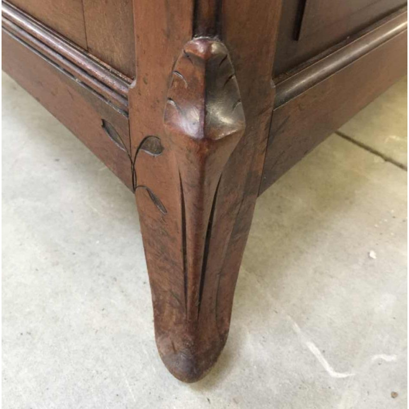 Belgian Art Nouveau Library Desk Mahogany, circa 1900