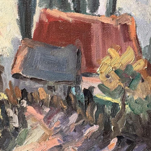 Marie LAMBREXHE - Landschap - olieverf op doek, 20e eeuw