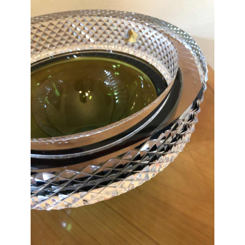 Borek Sipek for Val-Saint-Lambert, bowl on foot in cut green crystal