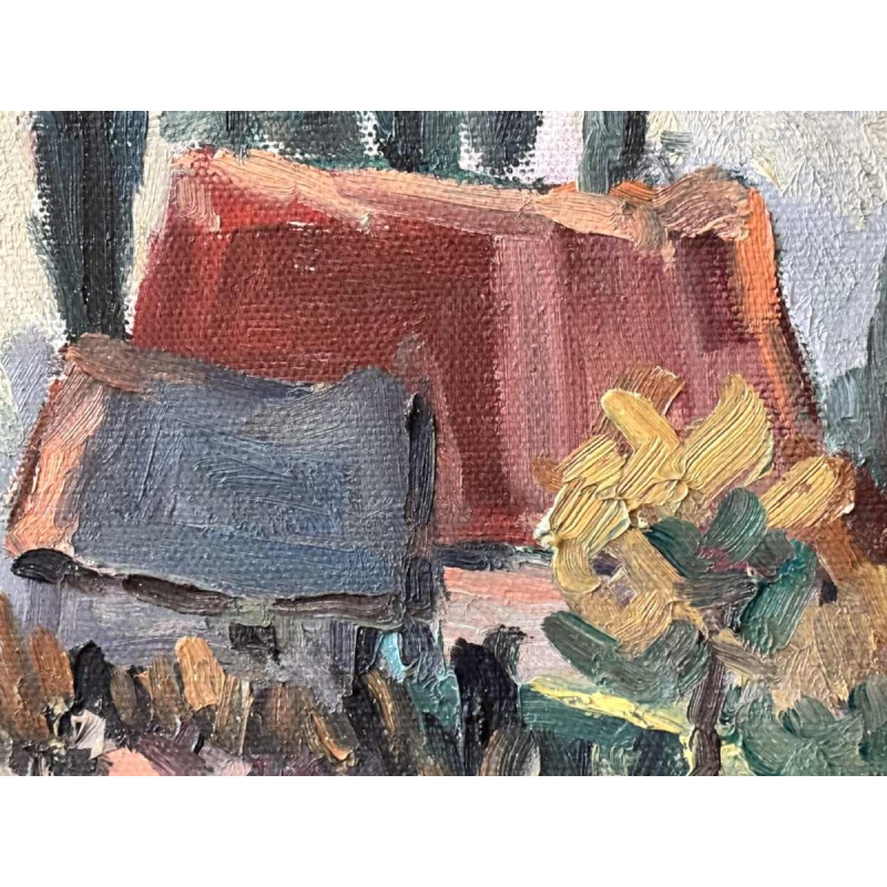 Marie LAMBREXHE - Landschap - olieverf op doek, 20e eeuw