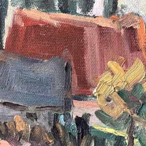 Marie LAMBREXHE - Paysage - peinture huile sur toile, XXe s