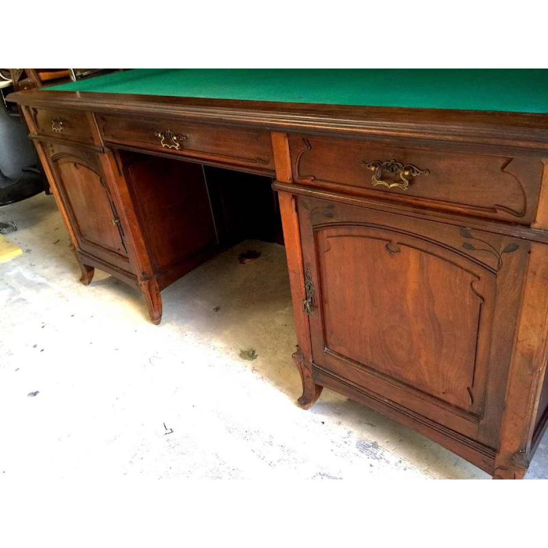Secrétaire Bureau Bibliothèque Art Nouveau belge en acajou, circa 1900