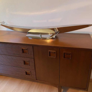 Laszlo Tibay "Baleine" sculpture acier inoxydable, édition Caster Bronz Kft 1/8