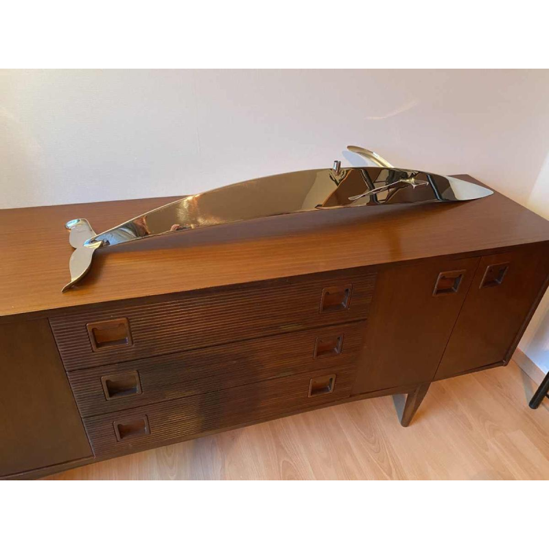 Laszlo Tibay "Baleine" sculpture acier inoxydable, édition Caster Bronz Kft 1/8