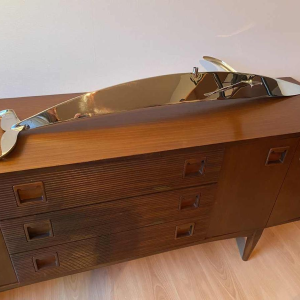 Laszlo Tibay “Walvis” sculptuur roestvrij staal, oplage Caster Bronz Kft 1/8