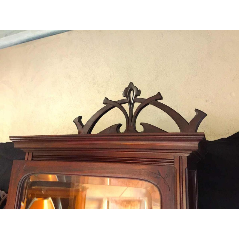 Belgian Art Nouveau Library Desk Mahogany, circa 1900