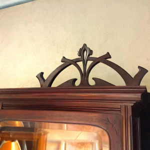 Belgisch Art Nouveau Jugendstil Bibliotheek Bureau mahonie, circa 1900