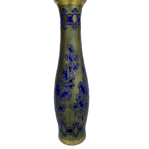 Val-Saint-Lambert, electroplated vase, monogrammed VSL in the decoration