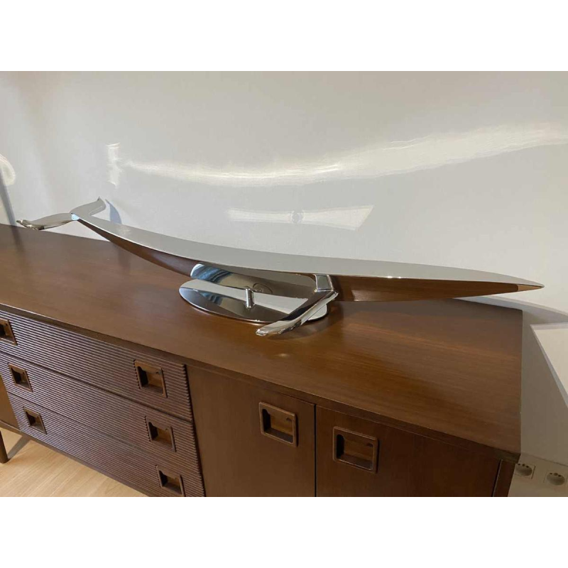 Laszlo Tibay “Walvis” sculptuur roestvrij staal, oplage Caster Bronz Kft 1/8