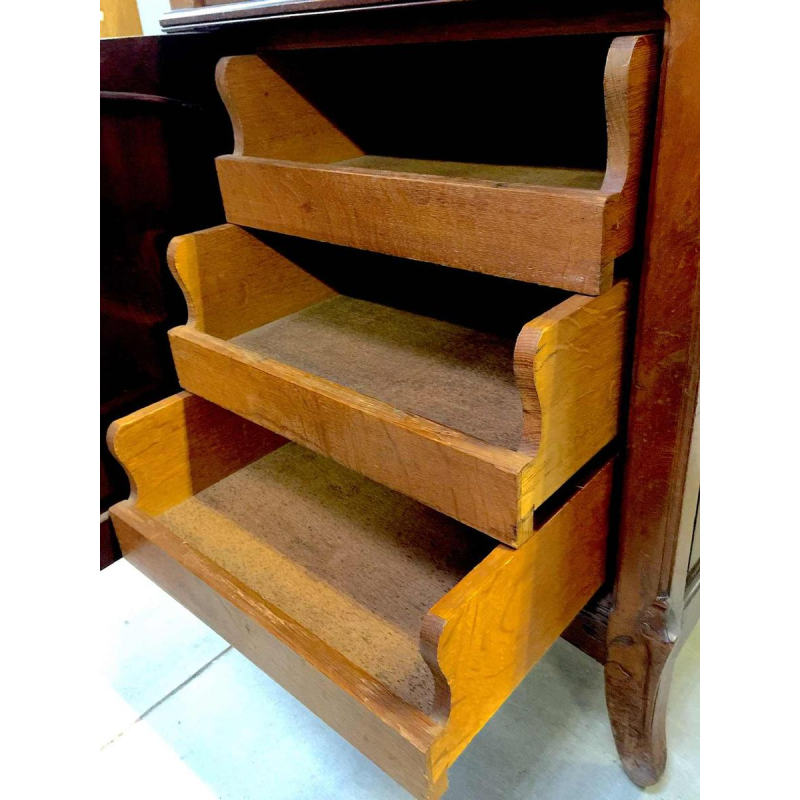 Secrétaire Bureau Bibliothèque Art Nouveau belge en acajou, circa 1900