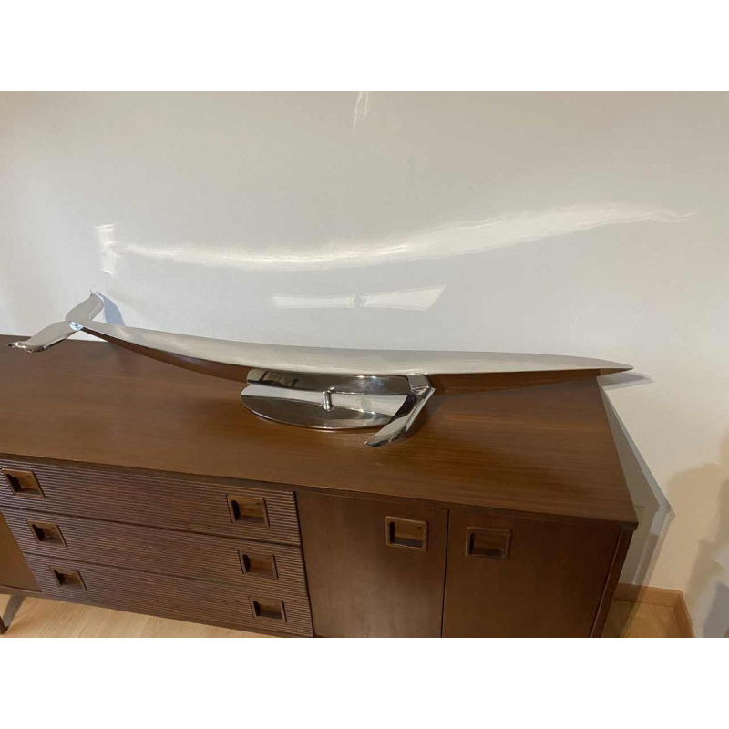 Laszlo Tibay “Walvis” sculptuur roestvrij staal, oplage Caster Bronz Kft 1/8