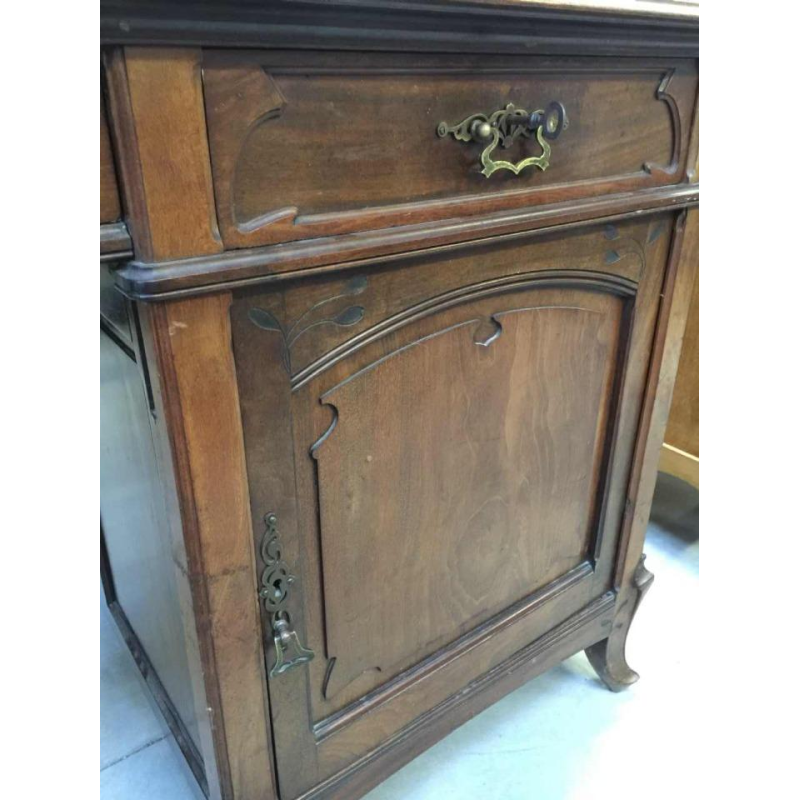 Belgisch Art Nouveau Jugendstil Bibliotheek Bureau mahonie, circa 1900