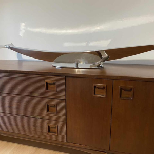 Laszlo Tibay "Baleine" sculpture acier inoxydable, édition Caster Bronz Kft 1/8