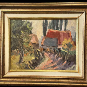 Marie LAMBREXHE - Landscape - oil painting on canvas, 20th century