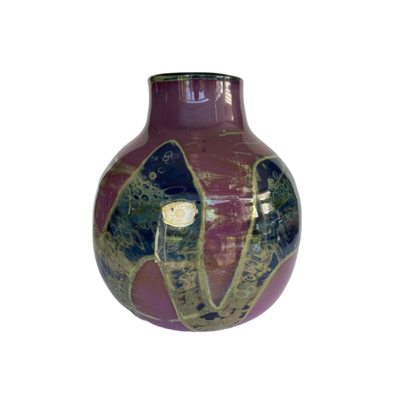 Samuel Jacob Herman (SJH) pour Val-St-Lambert, vase potiche signé, fin 20ème siècle