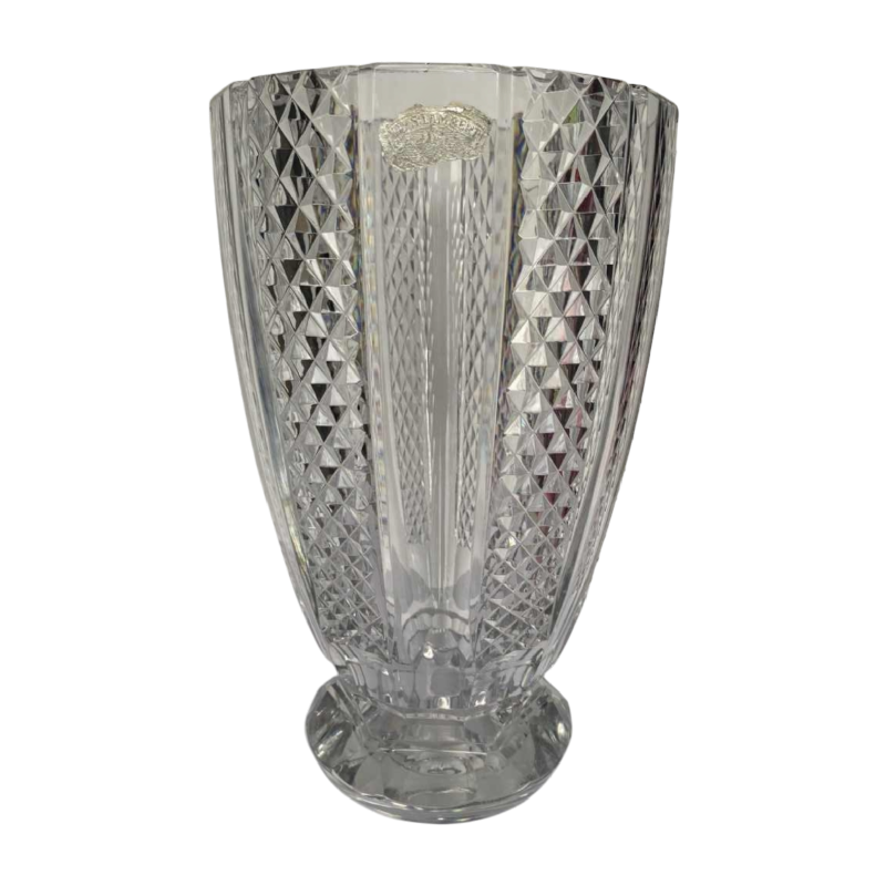 Val-Saint-Lambert (VSL), vase incolore, taille diamant, ca 1960