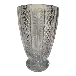 Val Saint Lambert (VSL), colourless 'diamond' cut vase, ca 1960