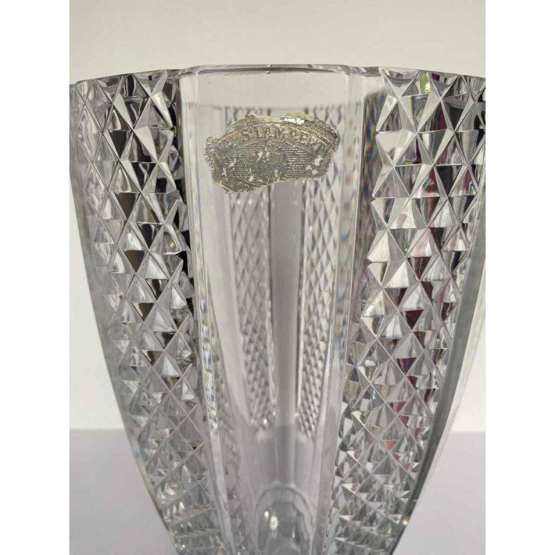 Val-Saint-Lambert (VSL), vase incolore, taille diamant, ca 1960