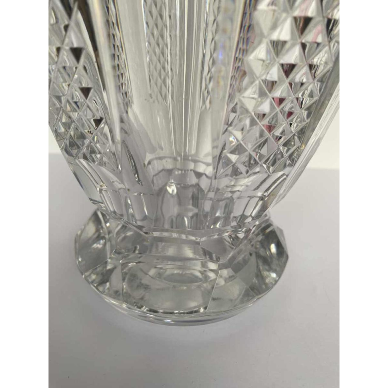 Val Saint Lambert (VSL), colourless 'diamond' cut vase, ca 1960
