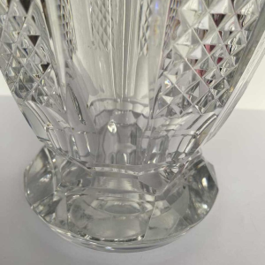 Val Saint Lambert (VSL), colourless 'diamond' cut vase, ca 1960