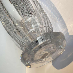 Val-Saint-Lambert (VSL), vase incolore, taille diamant, ca 1960