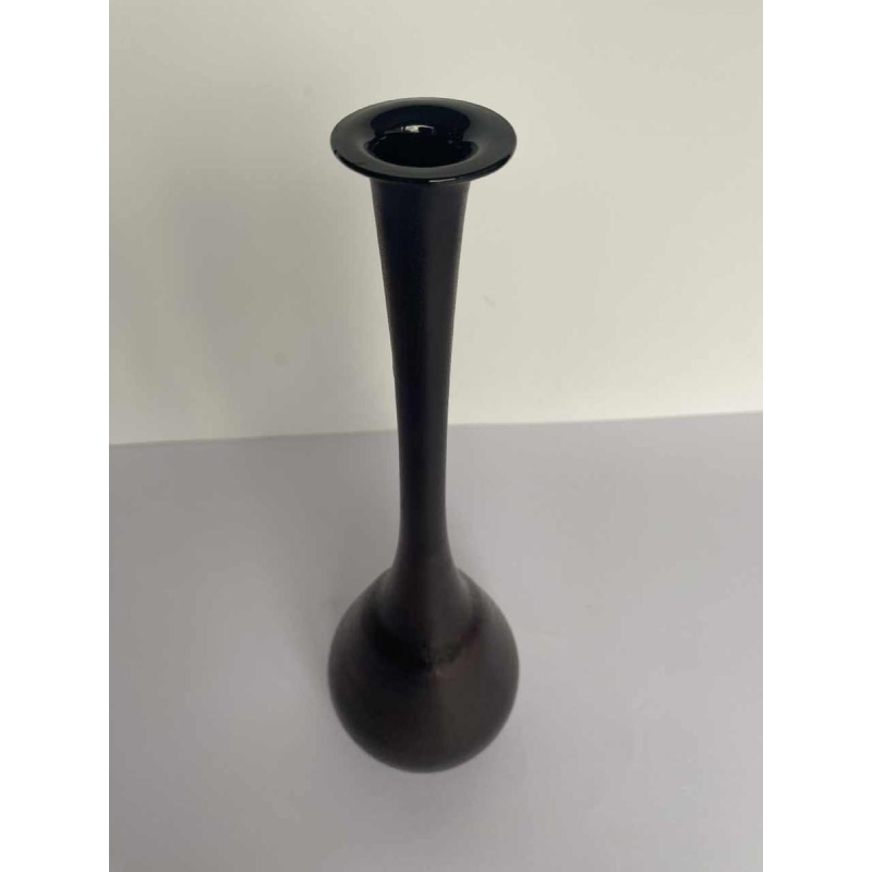 ROMAIN GEVAERT (Val-Saint-Lambert) 'Oignon de Jemeppe' vase Art Nouveau, verre cuivré début 20ème siècle