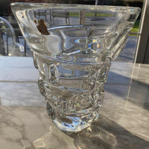 Antonio & Guido Bon for Val Saint Lambert, crystal vase, ca 1950/60