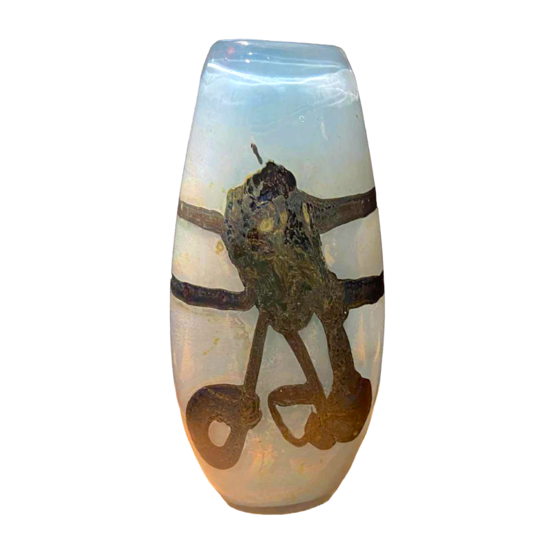 Samuel Herman pour Vase Val Saint Lambert, vase en cristal série "Eldorado", ca 1970