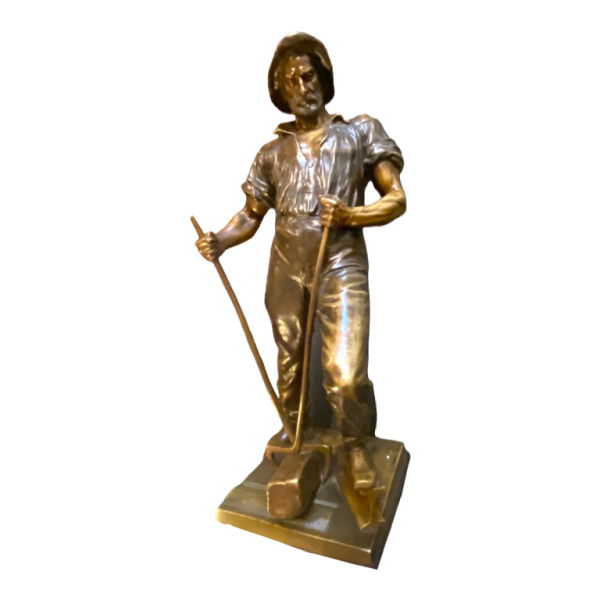 Reinhard Schnauder De smid" bronzen sculptuur