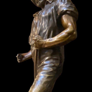 Reinhard Schnauder De smid" bronzen sculptuur