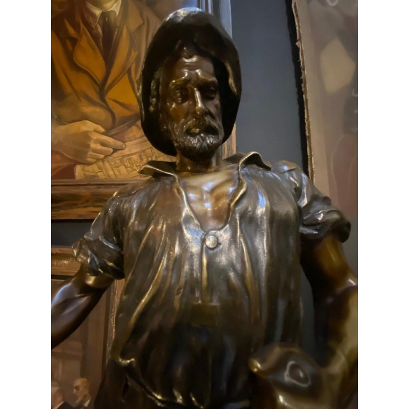 Reinhard Schnauder "Le Forgeron" sculpture en bronze