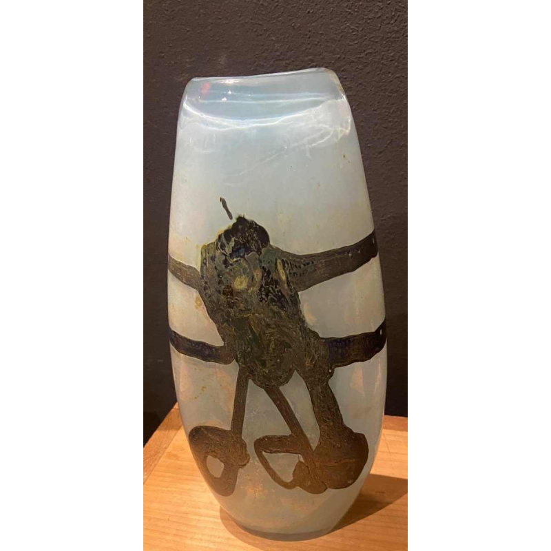 Samuel Herman pour Vase Val Saint Lambert, vase en cristal série "Eldorado", ca 1970