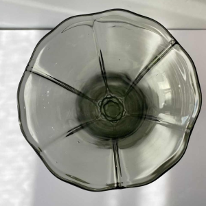 Luxval for Val-Saint-Lambert, Art Deco green vase, half-crystal, pressed cast, ca 1930