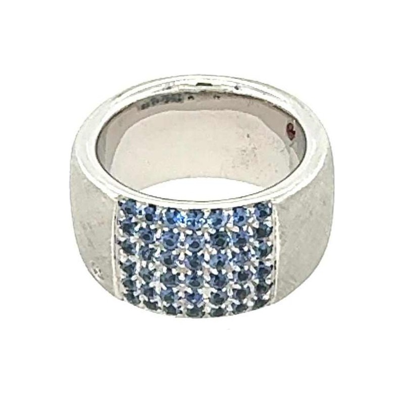 Roberto Coin, bague en or blanc & saphirs